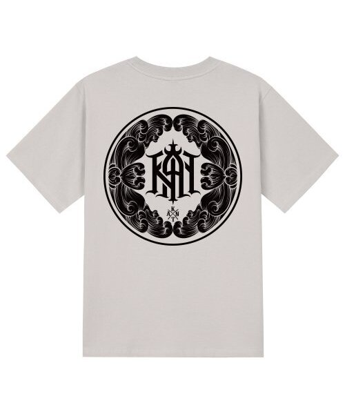 KAN6312(カン6312)の「KTC0118 フラワーキャン 半袖Tシャツ - ベージュ(Tシャツ/カットソー・メンズ・その他・X-LARGE/MEDIUM/LARGE/SMALL)」の1枚目の写真