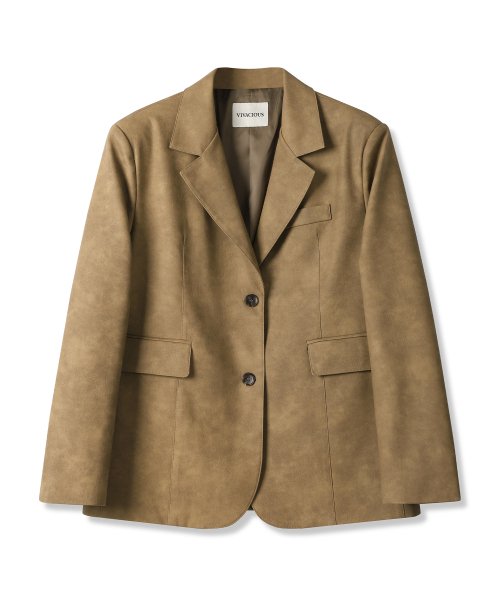 Vivacious(ビバシャス)の「Beau Art Leather Jacket CAMEL(ライダースジャケット・レディース・キャメル・FREE)」の4枚目の写真