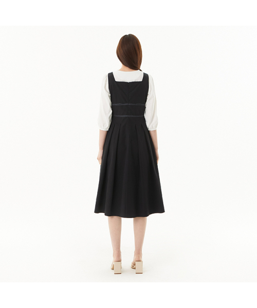 PLASTIC ISLAND（プラスティックアイランド）の「スティッチノースリーブワンピース PR2WO437（ワンピース・レディース・ブラック・SMALL/MEDIUM）」の3枚目の写真