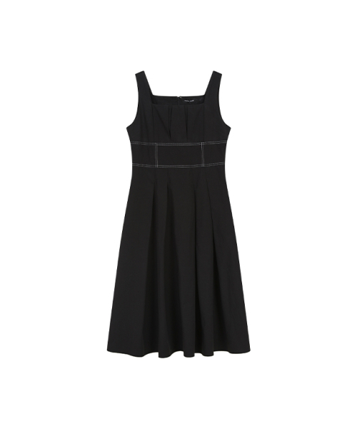 PLASTIC ISLAND（プラスティックアイランド）の「スティッチノースリーブワンピース PR2WO437（ワンピース・レディース・ブラック・SMALL/MEDIUM）」の5枚目の写真