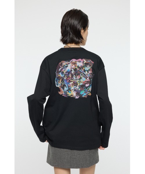 PROJECT U（プロジェクトユー）の「PU ARTWORKS ロングスリーブTシャツ（Tシャツ/カットソー・レディース・ブラック/ブラウン・FREE）」の15枚目の写真