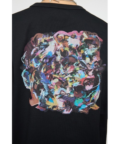 PROJECT U（プロジェクトユー）の「PU ARTWORKS ロングスリーブTシャツ（Tシャツ/カットソー・レディース・ブラック/ブラウン・FREE）」の4枚目の写真