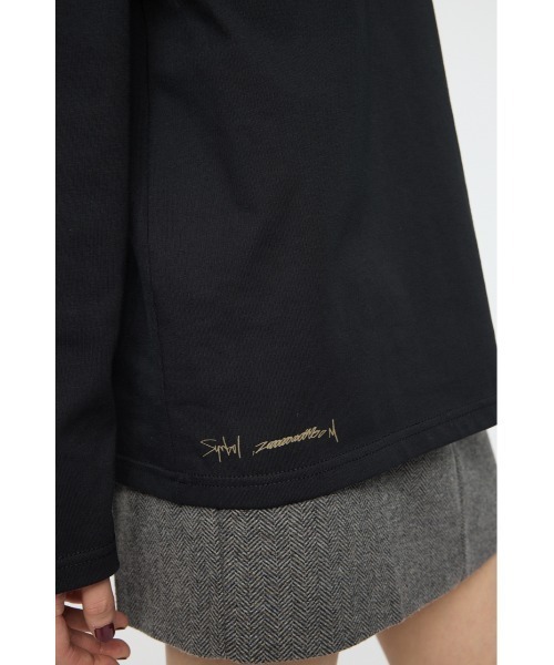 PROJECT U（プロジェクトユー）の「PU ARTWORKS ロングスリーブTシャツ（Tシャツ/カットソー・レディース・ブラック/ブラウン・FREE）」の6枚目の写真