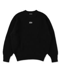 【新品】WIND AND SEA MESH-KNIT ブラック ニットセーター WIND AND SEA｜ウィンダンシーのニット/セーター（ブラック/黒色系