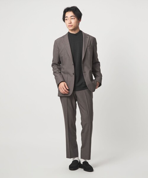 green label relaxing（グリーンレーベルリラクシング）の「メランジ ダンボール モックネック カットソー（Tシャツ/カットソー・メンズ・ライトグレー/ダークグレー/ネイビー・M/L/S/XL）」の5枚目の写真