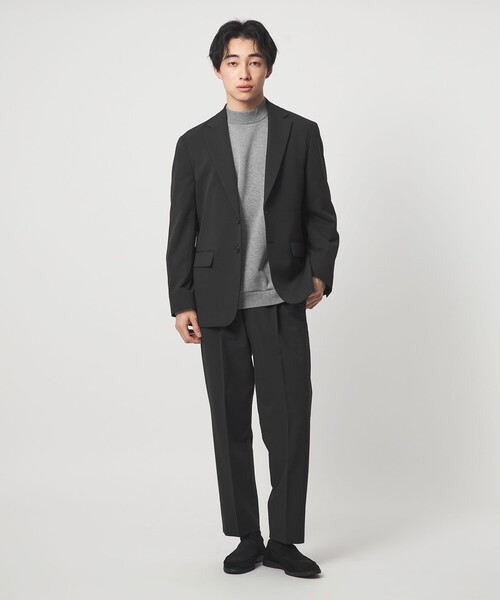 green label relaxing（グリーンレーベルリラクシング）の「メランジ ダンボール モックネック カットソー（Tシャツ/カットソー・メンズ・ライトグレー/ダークグレー/ネイビー・M/L/S/XL）」の7枚目の写真