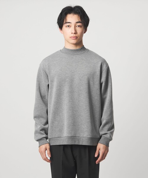 green label relaxing（グリーンレーベルリラクシング）の「メランジ ダンボール モックネック カットソー（Tシャツ/カットソー・メンズ・ライトグレー/ダークグレー/ネイビー・M/L/S/XL）」の8枚目の写真