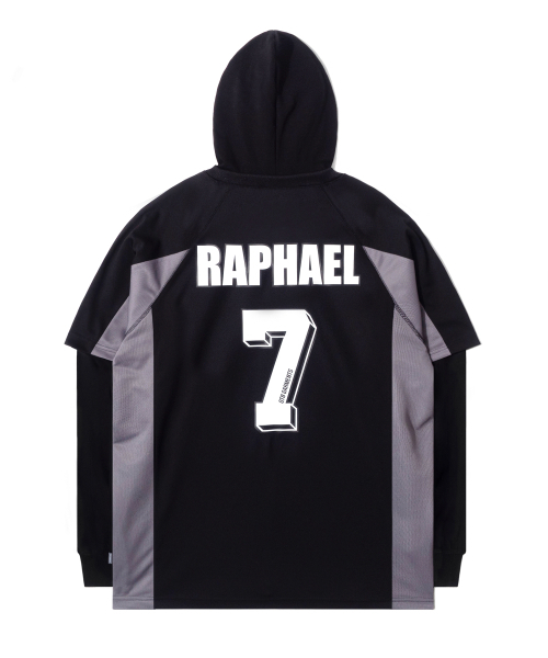 QT8 GARMENTS(キューティーエイトガーメント)の「OC 3R Soccer Layered Hoodie Jersey (Black)(パーカー・レディース・その他・LARGE/MEDIUM/X-LARGE)」の3枚目の写真