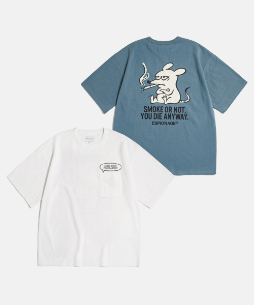 ESPIONAGE(エスピオナジ)の「Smoking Rat(Anyway) Heavyweight Tee Off White(Tシャツ/カットソー・レディース・その他・MEDIUM/LARGE/X-LARGE)」の3枚目の写真