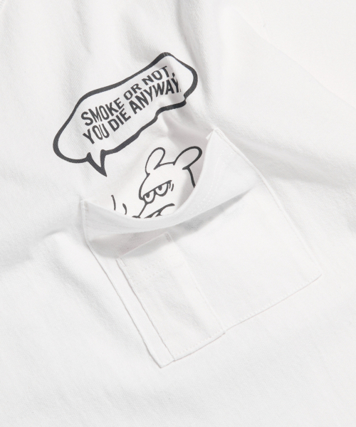 ESPIONAGE(エスピオナジ)の「Smoking Rat(Anyway) Heavyweight Tee Off White(Tシャツ/カットソー・レディース・その他・MEDIUM/LARGE/X-LARGE)」の6枚目の写真