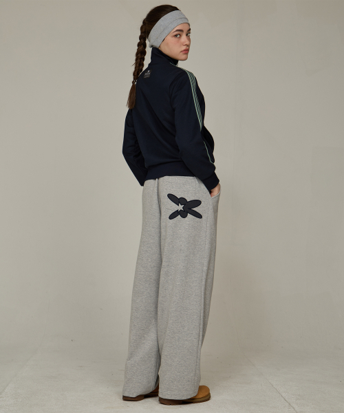 bounDary（バウンダリー）の「ワンタックバックポイントパッチスウェットパンツ[グレー]（スウェットパンツ・レディース・その他・LARGE/X-LARGE/MEDIUM）」の2枚目の写真