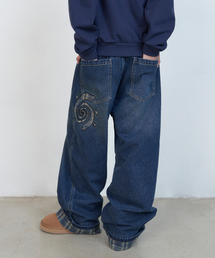 URBANSTOFF（アーバンストッフ）の「アンカバー チェック デニムパンツ (ダークブルー)（デニムパンツ）」