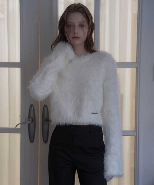 DEHEVE（デヘヴェ）の「Hairy Flare Sleeve Knit [Ivory]（ニット/セーター・レディース・アイボリー・FREE）」の11枚目の写真
