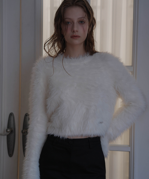 DEHEVE（デヘヴェ）の「Hairy Flare Sleeve Knit [Ivory]（ニット/セーター・レディース・アイボリー・FREE）」の5枚目の写真