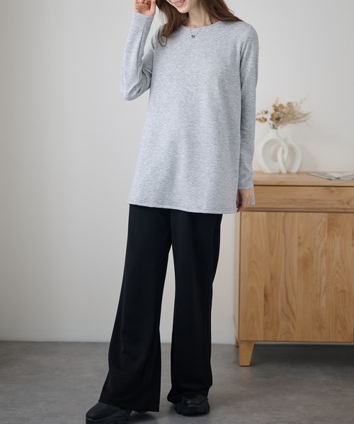 DAYRA(デイラ)の「オーバーサイズ フレア シルエット 長袖 プルオーバー(Tシャツ/カットソー・レディース・ホワイト/ライトグレー/ブラック/ネイビー・S/FREE)」の12枚目の写真