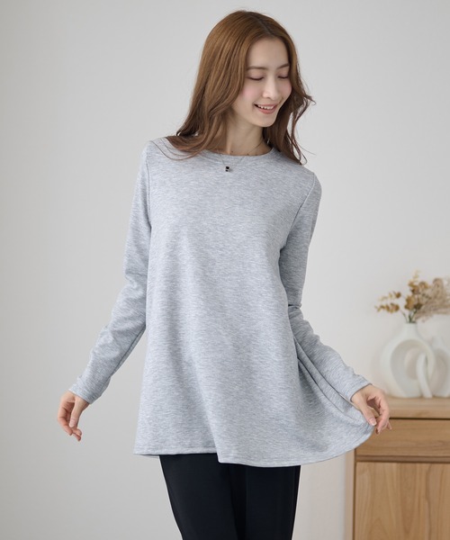 DAYRA(デイラ)の「オーバーサイズ フレア シルエット 長袖 プルオーバー(Tシャツ/カットソー・レディース・ホワイト/ライトグレー/ブラック/ネイビー・S/FREE)」の15枚目の写真