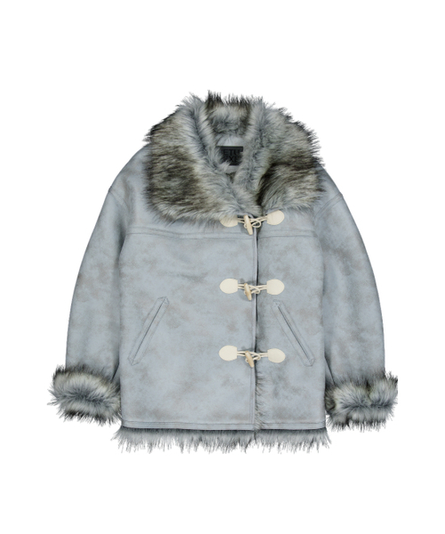 SETUP-EXE(セットアップイーエックスイー)の「DUFFLE MUSTANG JACKET / BABY BLUE(ムートンコート・レディース・その他・OS)」の2枚目の写真