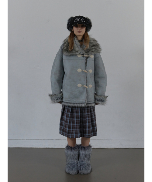 SETUP-EXE(セットアップイーエックスイー)の「DUFFLE MUSTANG JACKET / BABY BLUE(ムートンコート・レディース・その他・OS)」の5枚目の写真