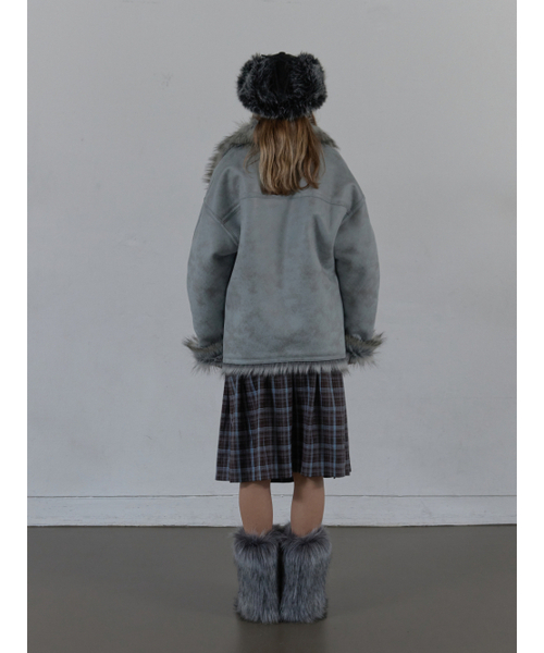 SETUP-EXE(セットアップイーエックスイー)の「DUFFLE MUSTANG JACKET / BABY BLUE(ムートンコート・レディース・その他・OS)」の7枚目の写真