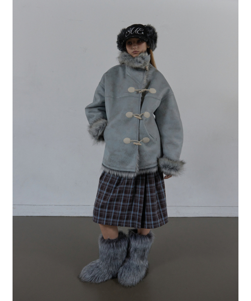 SETUP-EXE(セットアップイーエックスイー)の「DUFFLE MUSTANG JACKET / BABY BLUE(ムートンコート・レディース・その他・OS)」の9枚目の写真