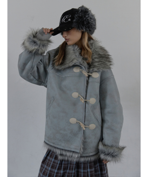 SETUP-EXE(セットアップイーエックスイー)の「DUFFLE MUSTANG JACKET / BABY BLUE(ムートンコート・レディース・その他・OS)」の11枚目の写真