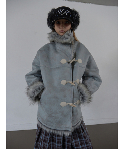 SETUP-EXE(セットアップイーエックスイー)の「DUFFLE MUSTANG JACKET / BABY BLUE(ムートンコート・レディース・その他・OS)」の12枚目の写真