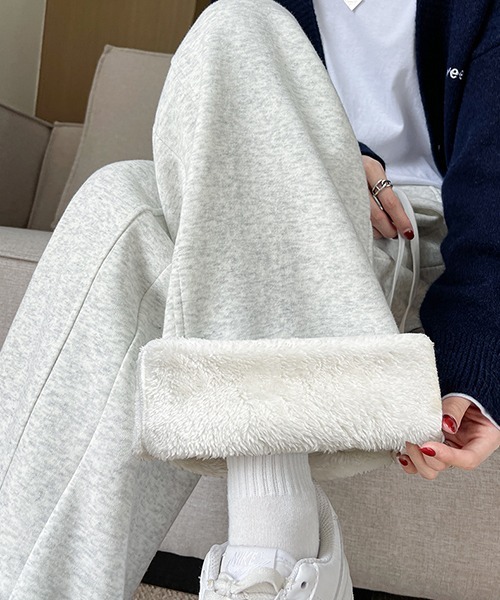 gossip!ロサンゼルス(ゴシップロサンゼルス)の「YUGA フリース裏地ワイドレッグ スポーツスウェットパンツ(その他パンツ・レディース・グレー/ブラック/オフホワイト・L/M)」の13枚目の写真