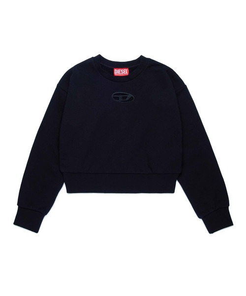 DIESEL KIDS(ディーゼルキッズ)の「DIESEL(ディーゼル)Kids & Junior ワンポイントブランドロゴスウェットプルオーバー(スウェット・キッズ・ブラック/ホワイト/イエロー/コーラル/ピンク・4Y/10Y/12Y/16Y/14Y/6Y/8Y)」の1枚目の写真
