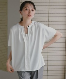 小さいサイズ 2WAYスキッパーフレンチスリーブブラウス 低身長さん・小柄女性