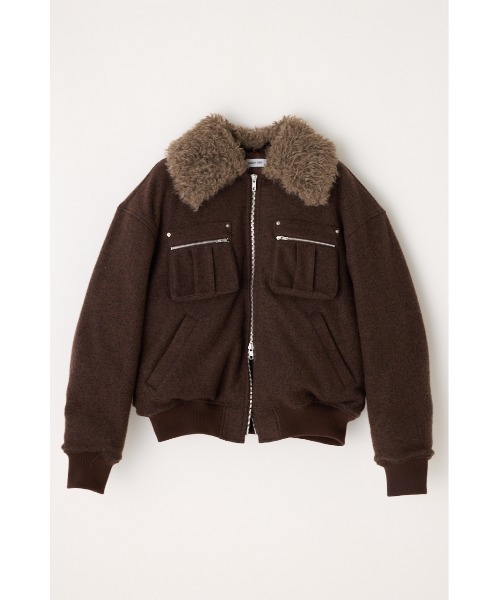 LAGUA GEM（ラグアジェム）の「TWEED LIKE BOA ブルゾン（ブルゾン・レディース・ネイビー/ブラウン・SMALL/MEDIUM）」の10枚目の写真