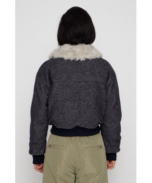 LAGUA GEM（ラグアジェム）の「TWEED LIKE BOA ブルゾン（ブルゾン・レディース・ネイビー/ブラウン・SMALL/MEDIUM）」の22枚目の写真