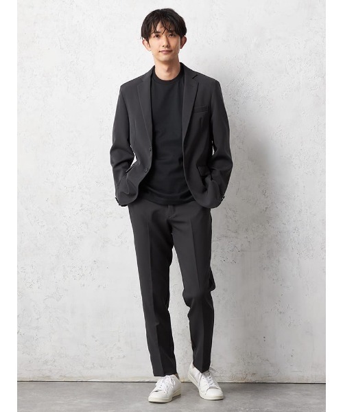 HARUYAMA(ハルヤマ)の「【オフィスカジュアル】AIR SUIT 洗える スーツ セットアップ 防シワ ストレッチ|オールシーズン対応・上下セット(スーツセット・メンズ・ネイビー/チャコールグレー/ブラック・S/M/L/LL)」の2枚目の写真