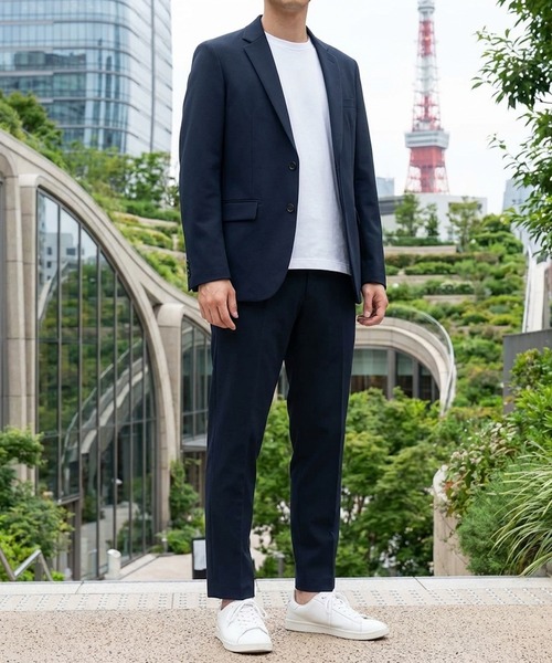 HARUYAMA(ハルヤマ)の「【オフィスカジュアル】AIR SUIT 洗える スーツ セットアップ 防シワ ストレッチ|オールシーズン対応・上下セット(スーツセット・メンズ・ネイビー/チャコールグレー/ブラック・S/M/L/LL)」の8枚目の写真
