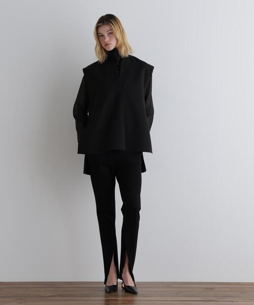 LE PHIL（ルフィル）の「マトラッセトリプルクロスジレ（シャツ/ブラウス・レディース・ネイビー/ホワイト系その他/ブラック・F）」の6枚目の写真