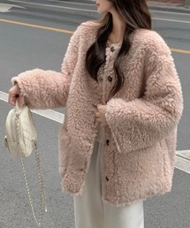 ノーカラージャケット（ピンク/桃色系）ファッション通販 - ZOZOTOWN