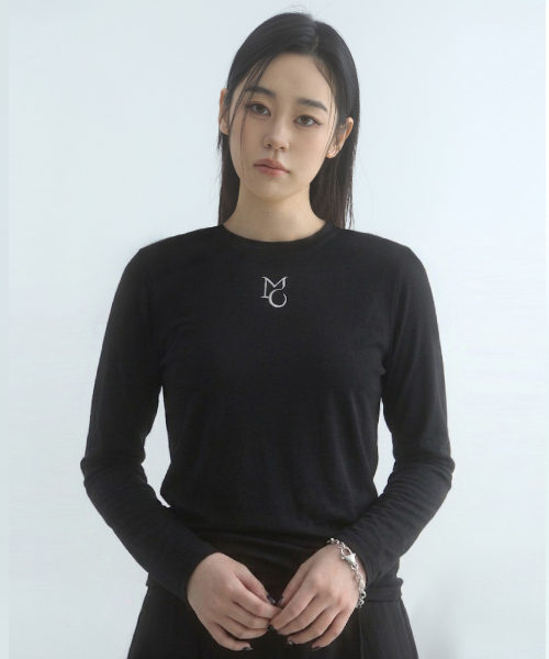 MOIREMOA(モアレモア)の「MO basic tee-Black(Tシャツ/カットソー・レディース・ブラック・FREE)」の2枚目の写真