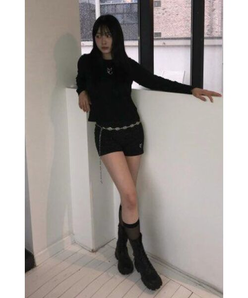 MOIREMOA(モアレモア)の「MO basic tee-Black(Tシャツ/カットソー・レディース・ブラック・FREE)」の10枚目の写真