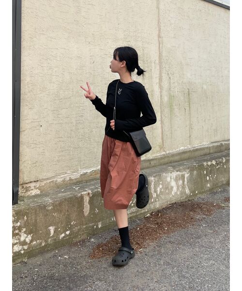 MOIREMOA(モアレモア)の「MO basic tee-Black(Tシャツ/カットソー・レディース・ブラック・FREE)」の12枚目の写真