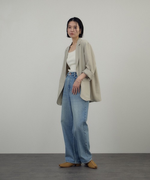 SALON adam et rope'（サロン アダム エ ロペ）の「シルクリブタンクトップ（タンクトップ・レディース・ベージュ/ブラック/オフホワイト・FREE）」の17枚目の写真