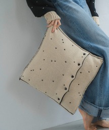 WILLFULLY（ウィルフリー）の「heart dot jacquard knit cushion cover（クッション/クッションカバー）」