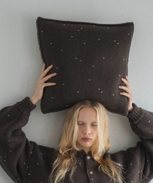 WILLFULLY（ウィルフリー）の「heart dot jacquard knit cushion cover（クッション/クッションカバー）」