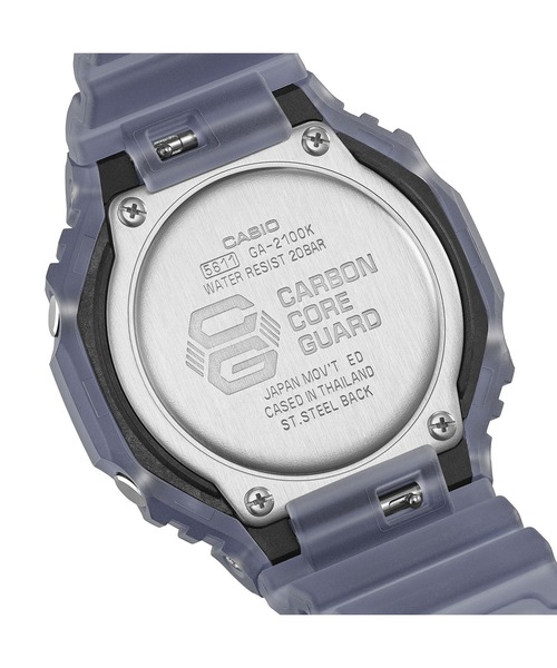 G-SHOCK(ジーショック)の「SMOKE LIGHT / 2100シリーズ / GA-2100K-2AJF / Gショック(アナログ腕時計・メンズ・ブルー・FREE)」の4枚目の写真