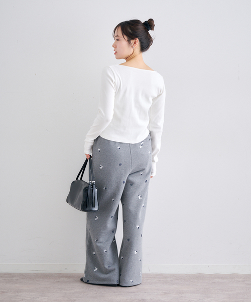 U by SPICK&SPAN(ユーバイスピックアンドスパン)の「ベアテレコカットトップス(カーディガン/ボレロ・レディース・ホワイト/チャコールグレー・FREE)」の17枚目の写真
