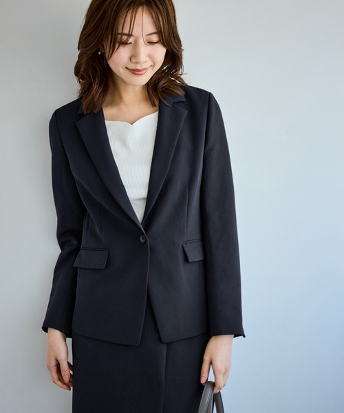 ROPE' PICNIC（ロペピクニック）の「360°ウルトラストレッチ テーラードジャケット/ UVカット・花粉ガード・セットアップ対応（テーラードジャケット・レディース・ベージュ系その他/ネイビー/ブラック/グレー系その他・S/M/L）」の4枚目の写真