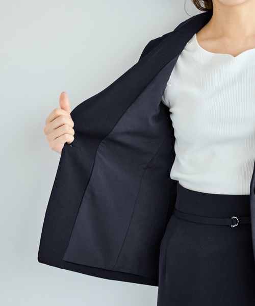 ROPE' PICNIC（ロペピクニック）の「360°ウルトラストレッチ テーラードジャケット/ UVカット・花粉ガード・セットアップ対応（テーラードジャケット・レディース・ベージュ系その他/ネイビー/ブラック/グレー系その他・S/M/L）」の6枚目の写真