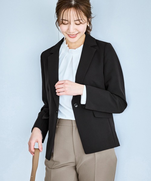 ROPE' PICNIC（ロペピクニック）の「360°ウルトラストレッチ テーラードジャケット/ UVカット・花粉ガード・セットアップ対応（テーラードジャケット・レディース・ベージュ系その他/ネイビー/ブラック/グレー系その他・S/M/L）」の11枚目の写真