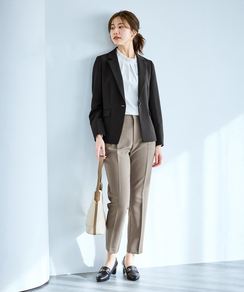 ROPE' PICNIC（ロペピクニック）の「360°ウルトラストレッチ テーラードジャケット/ UVカット・花粉ガード・セットアップ対応（テーラードジャケット・レディース・ベージュ系その他/ネイビー/ブラック/グレー系その他・S/M/L）」の9枚目の写真