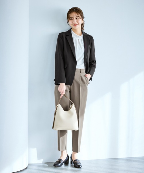 ROPE' PICNIC（ロペピクニック）の「360°ウルトラストレッチ テーラードジャケット/ UVカット・花粉ガード・セットアップ対応（テーラードジャケット・レディース・ベージュ系その他/ネイビー/ブラック/グレー系その他・S/M/L）」の10枚目の写真