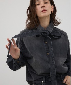 ボウタイデニムシャツ 冬服 / 長袖（シャツ/ブラウス）｜crie conforto