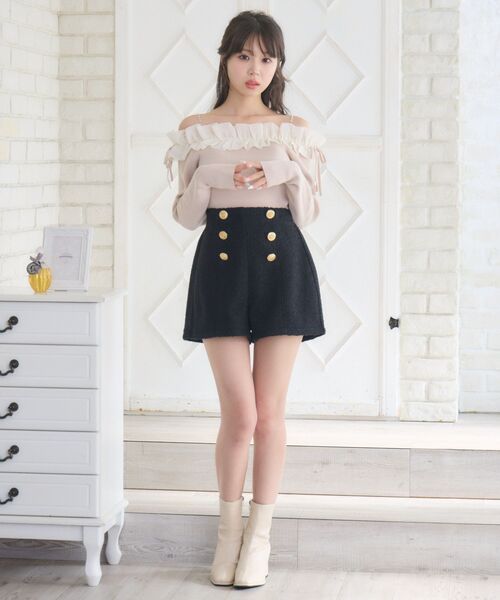 ems excite（エムズエキサイト）の「クルクル起毛SPT（その他パンツ・レディース・ブラック/ナチュラル・FREE）」の4枚目の写真